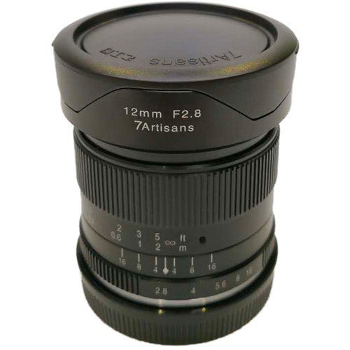 7Artisans 12mm F2.8 APS - C (Canon M) Black (A602B) - eBphotovideoMirrorless Lenses
