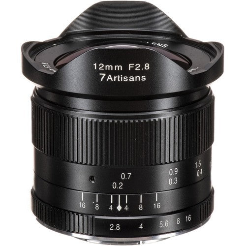 7Artisans 12mm F2.8 APS - C (M4/3) Black (A604B) - eBphotovideoMirrorless Lenses