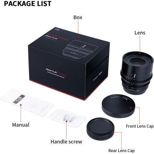 7Artisans 25mm T1.05 APSC CINE (Canon RF) - eBphotovideoCine Lenses