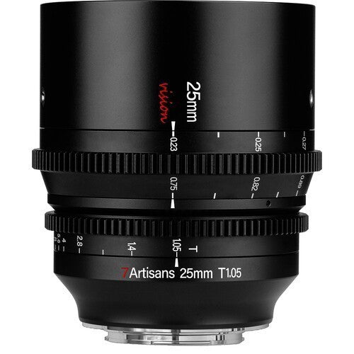 7Artisans 25mm T1.05 APSC CINE (Sony E) - eBphotovideoCine Lenses