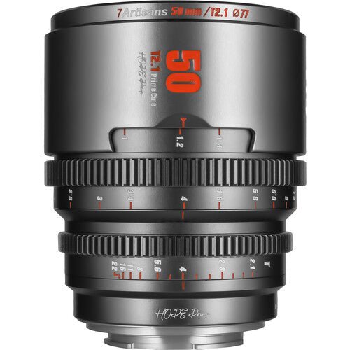 7Artisans 50mm T2.1 Prime Cine (M 43) Titanium - eBphotovideoMirrorless Lenses