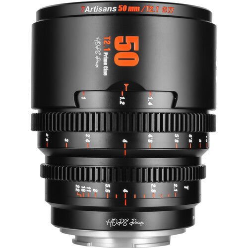 7Artisans 50mm T2.1 Prime Cine (Sony E) أسود - عدسات bhphotovideo بدون مرآة
