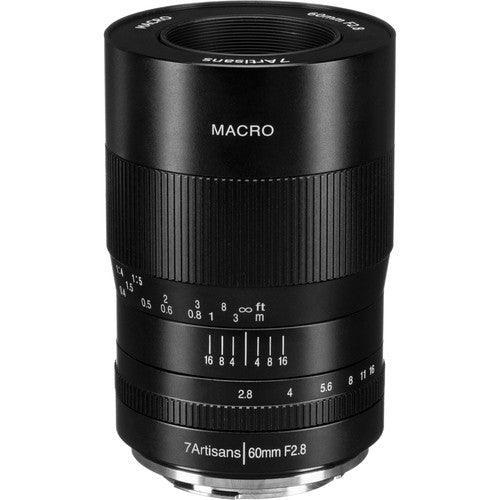 7Artisans 60mm F2.8 Macro (Canon M) Black (A112 - S) - eBphotovideoMirrorless Lenses