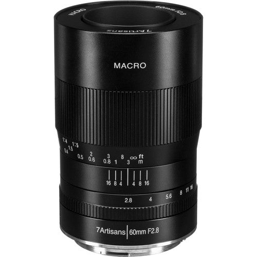 7Artisans 60mm F2.8 Macro(Canon RF) Black (A112 - R) - eBphotovideoMirrorless Lenses