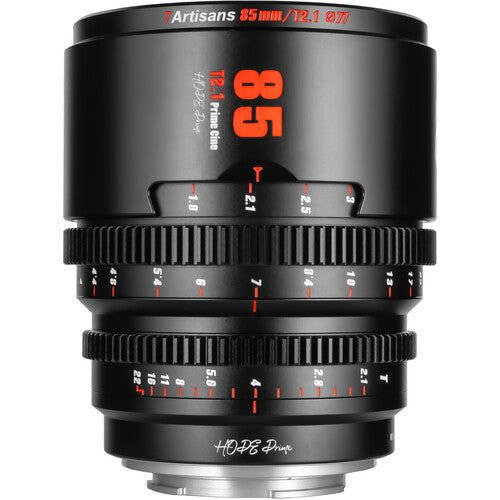 7Artisans 85mm T2.1 Prime Cine (Canon RF) أسود - عدسات eBphotovideoMirrorless