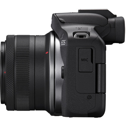 طقم Canon EOS R50 (18 - 45) (55 - 210) أسود (مع محول) - كاميرات eBphotovideo بدون مرايا