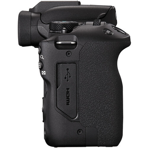 طقم Canon EOS R50 (18 - 45) (55 - 210) أسود (مع محول) - كاميرات eBphotovideo بدون مرايا
