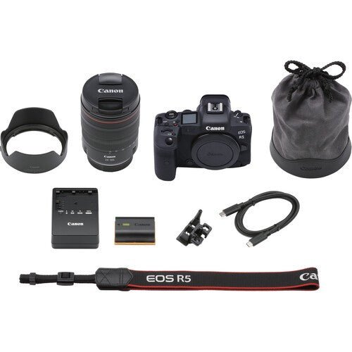 مجموعة Canon EOS R5 (RF 24 - 105mm f/4L) - كاميرات bhphotovideo عديمة المرآة