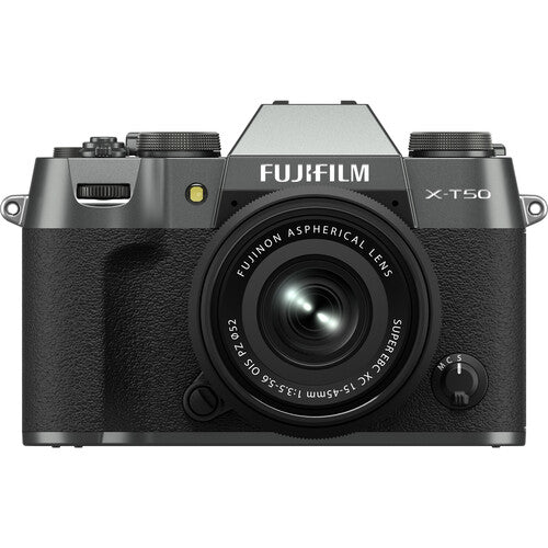 Fujifilm X - T50 Kit (15 - 45) Charcoal Silver - eBphotovideoMirrorless Cameras