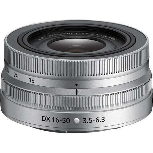 Nikon NIKKOR Z DX 16 - 50MM F3.5 - 6.3 VR Silver - eBphotovideoMirrorless Lenses