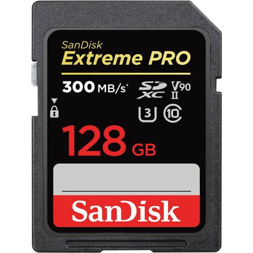 Sandisk 128GB Extreme PRO 300MB/s SDXC UHS - II - eBphotovideoFlash Memory Cards