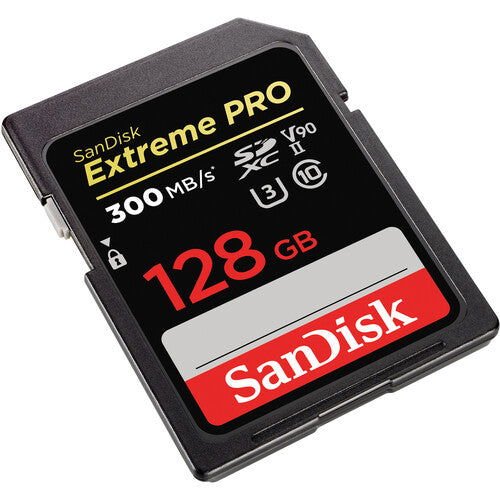 Sandisk 128GB Extreme PRO 300MB/s SDXC UHS - II - eBphotovideoFlash Memory Cards