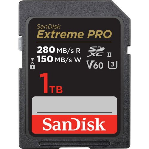 Sandisk 1TB Extreme PRO 280MB/s SDXC UHS - II - eBphotovideoFlash Memory Cards