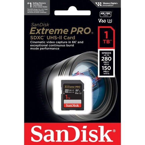 Sandisk 1TB Extreme PRO 280MB/s SDXC UHS - II - eBphotovideoFlash Memory Cards