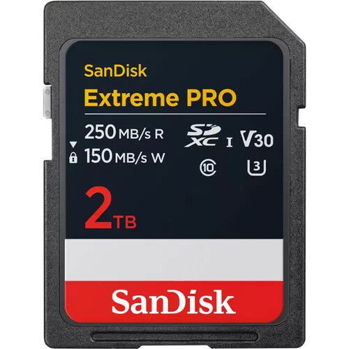 Sandisk 2TB Extreme PRO 250MB/s SDXC UHS - I - eBphotovideoFlash Memory Cards