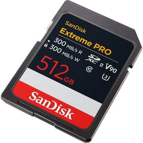 Sandisk 512GB Extreme PRO 300MB/s SDXC UHS - II - eBphotovideoFlash Memory Cards