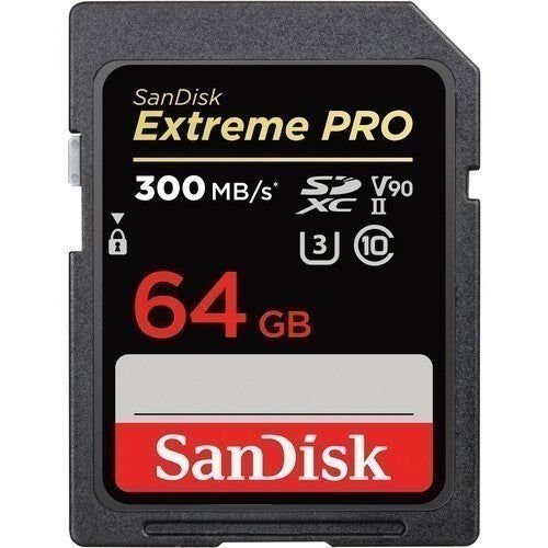 Sandisk 64GB Extreme Pro 300MB/s (U3) SDHC - eBphotovideoFlash Memory Cards