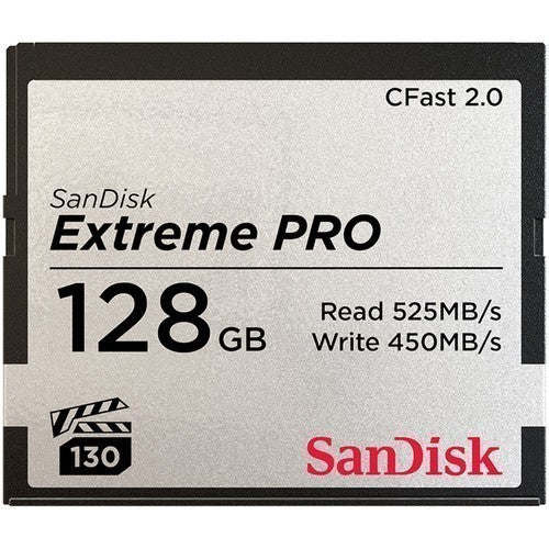 Sandisk Extreme Pro 128GB CFast 2.0 525mb/s - eBphotovideoFlash Memory Cards
