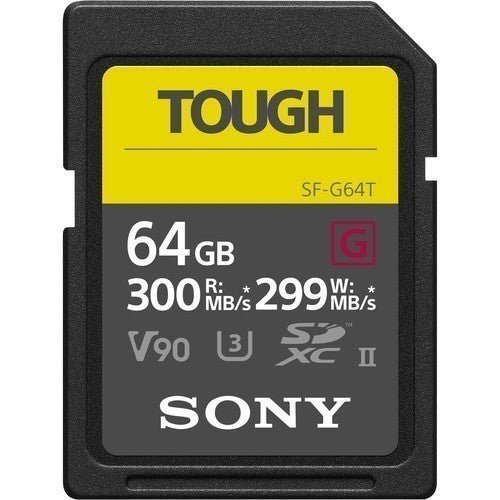 Sony SF - G64T Tough 64GB 300mb/s SDXC UHS - II - eBphotovideoFlash Memory Cards