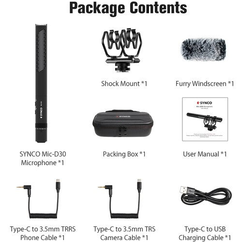 Synco D30 Super - Cardioid Shotgun Microphone - eBphotovideoMicrophones