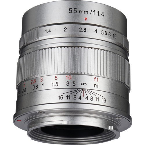 7Artisans 55mm/F1.4 APS-C (Sony E) Silver (A501S)