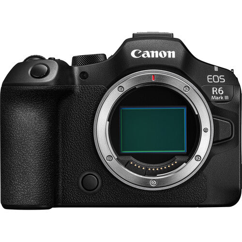 Canon EOS R6 Mark III camera body on a white background