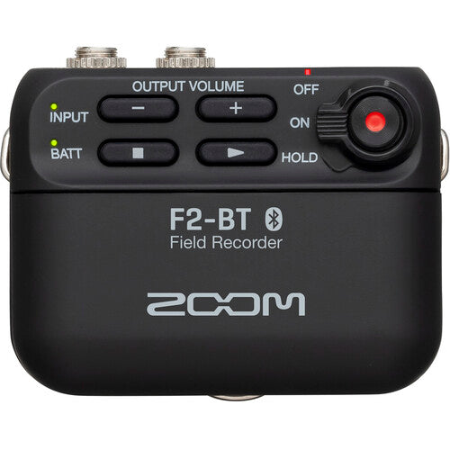جهاز تسجيل ميداني بلوتوث زووم F2-BT باللون الأسود
